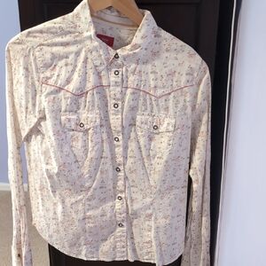Massimo Cream and Pink Kids Button Down Shirt